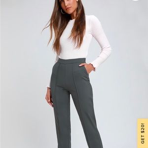 Aisha Charcoal Grey Trouser Pants